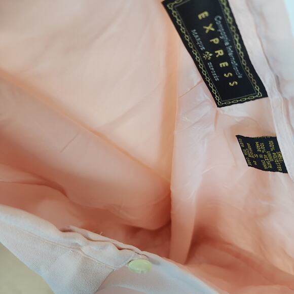 Vtg Campagnie Express Pleated Dress Pants Slacks Size S  28" Light Pink Baggy - Picture 13 of 13